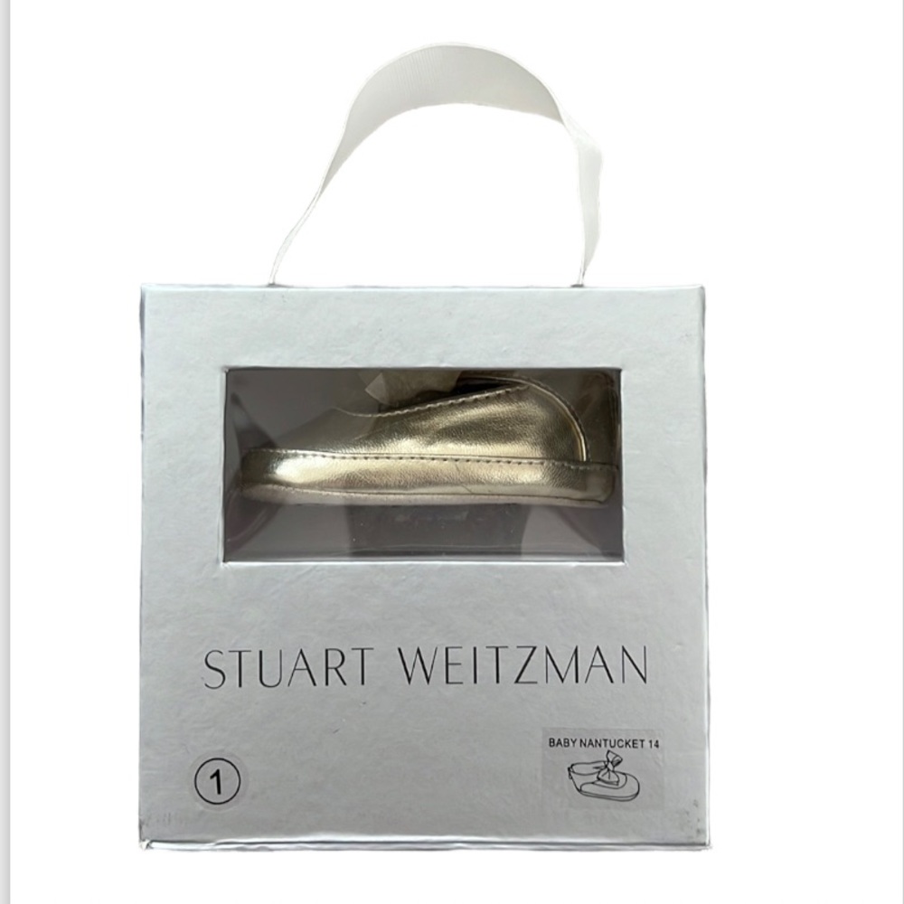 Stuart Weitzman baby Nantucket gold shoes